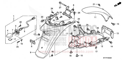 GARDE-BOUE ARRIERE SH1508 de 2008